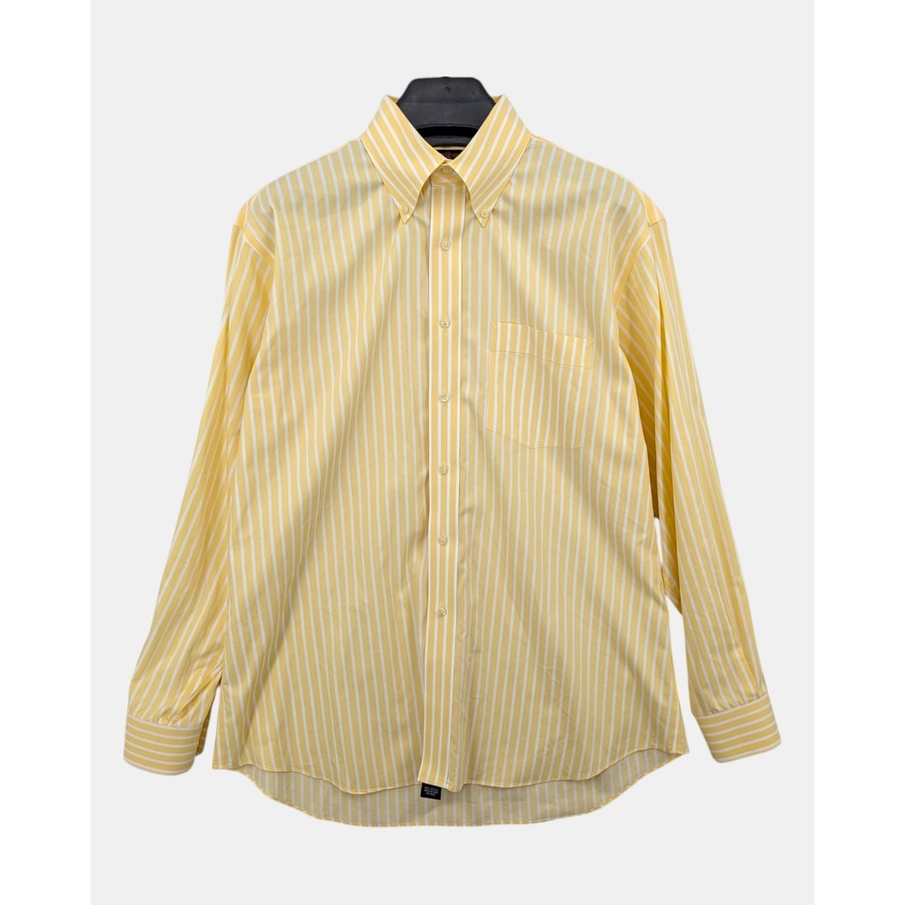 Vintage Tommy Hilfiger Tommy Traveler Yellow Stripe Shirt Men's L (16.5)